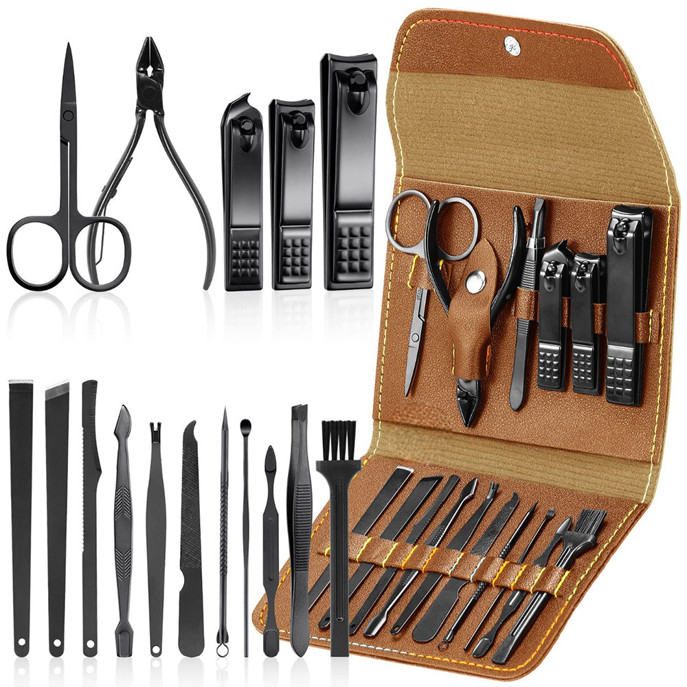 16pcs High-quality Steel Professional Nail Cutters Tools with Travel Case Kit_3