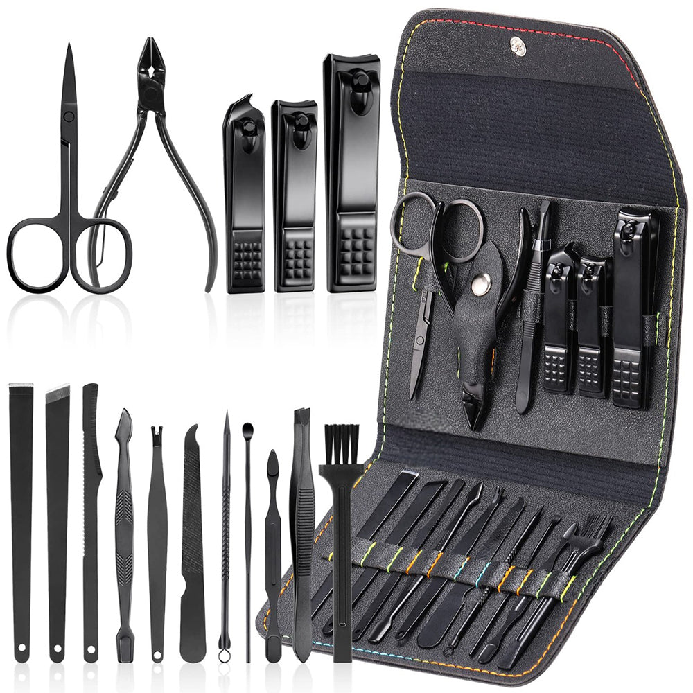 16pcs High-quality Steel Professional Nail Cutters Tools with Travel Case Kit_2