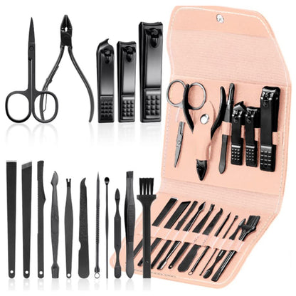 16pcs High-quality Steel Professional Nail Cutters Tools with Travel Case Kit_1