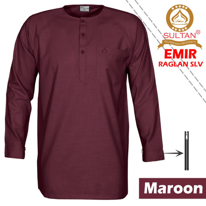 SULTAN KURTA - EMIR - RAGLAN SLEEVE - ROUND NECK - FULL SLEEVE WITH ZIP