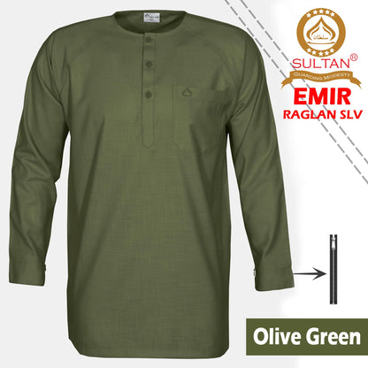 SULTAN KURTA - EMIR - RAGLAN SLEEVE - ROUND NECK - FULL SLEEVE WITH ZIP