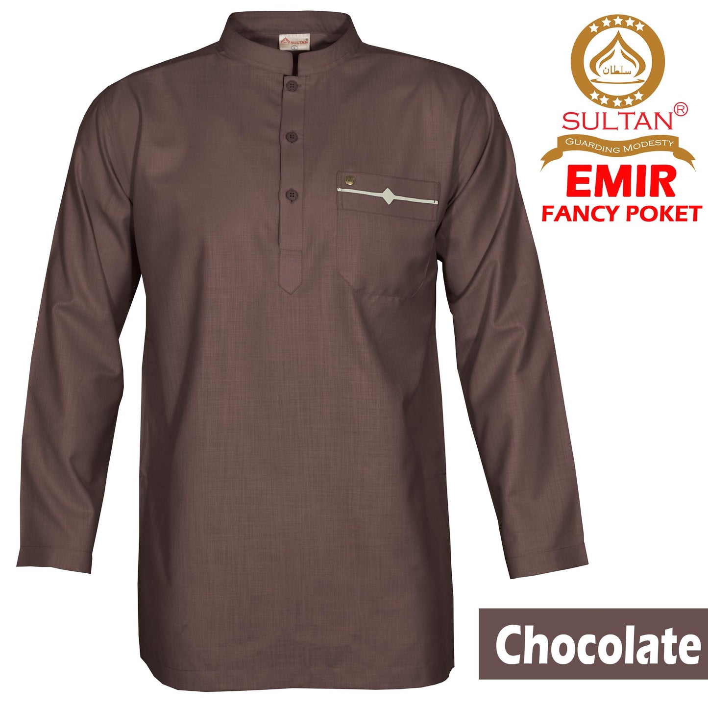 SULTAN KURTA - FANCY EMIR - COLLAR NECK / FULL SLEEVE