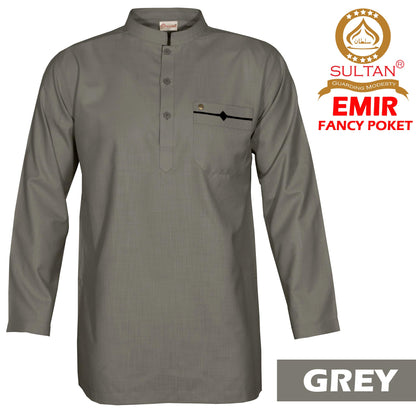 SULTAN KURTA - FANCY EMIR - COLLAR NECK / FULL SLEEVE