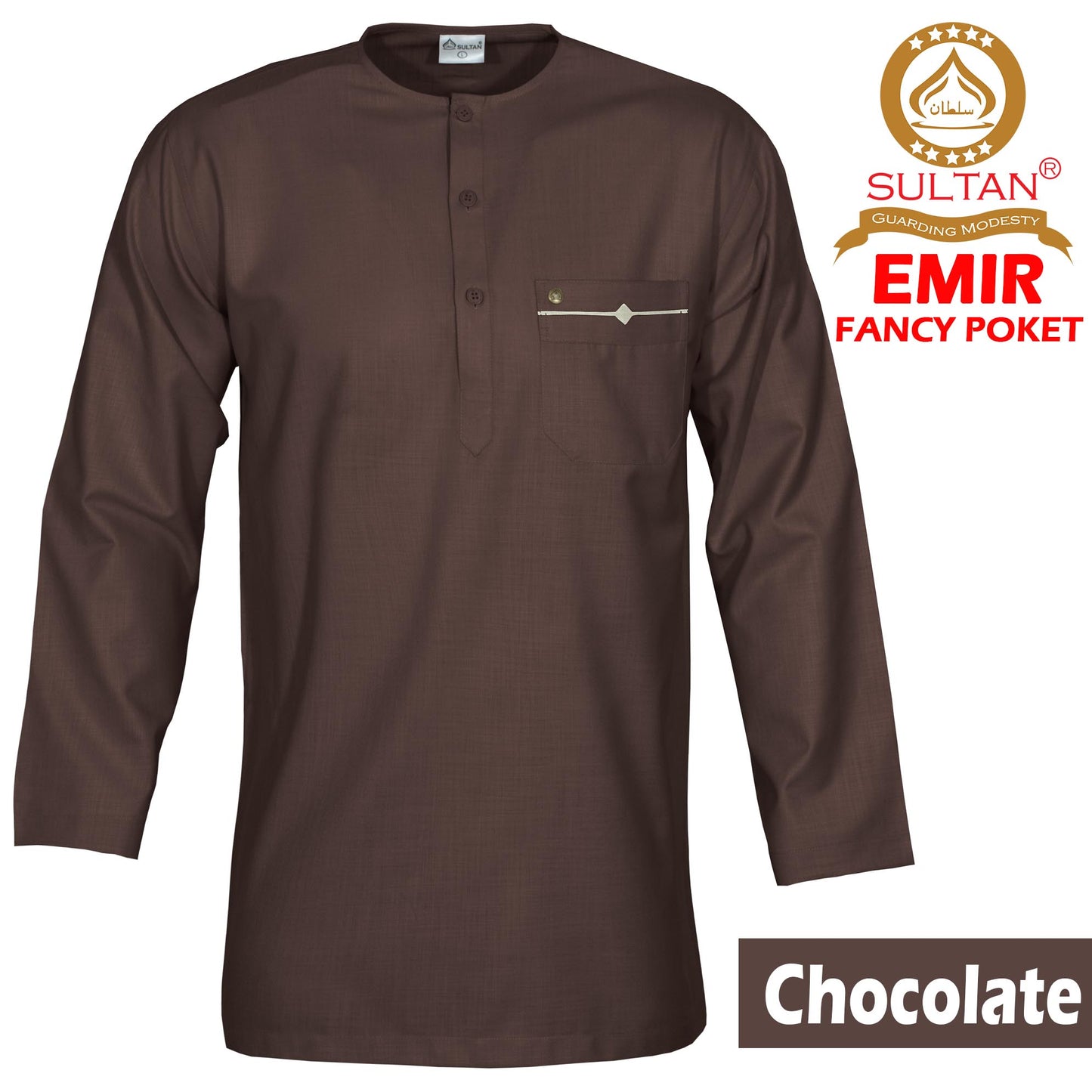 SULTAN KURTA - FANCY EMIR - ROUND NECK / FULL SLEEVE