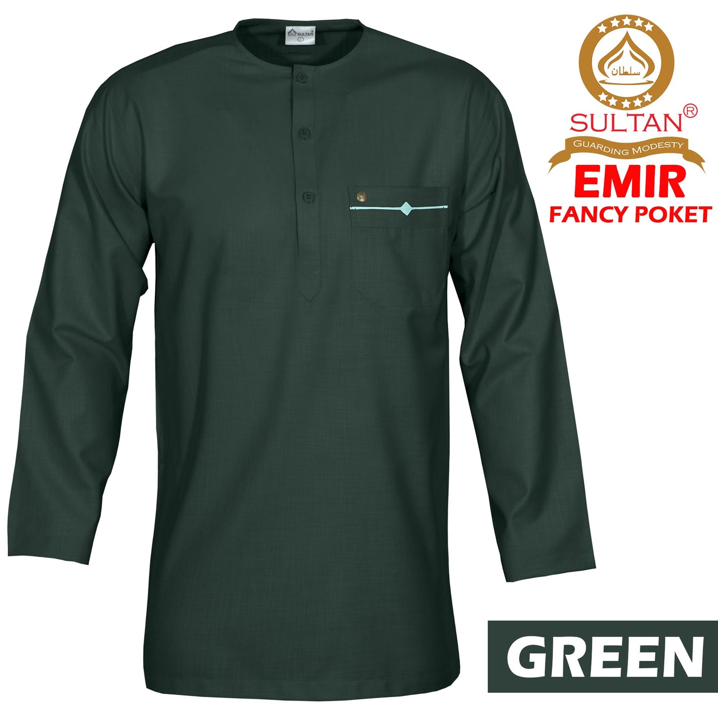 SULTAN KURTA - FANCY EMIR - ROUND NECK / FULL SLEEVE