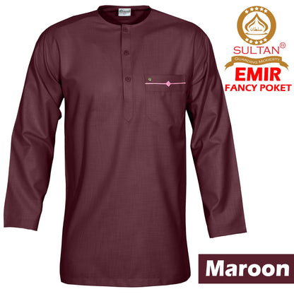 SULTAN KURTA - FANCY EMIR - ROUND NECK / FULL SLEEVE