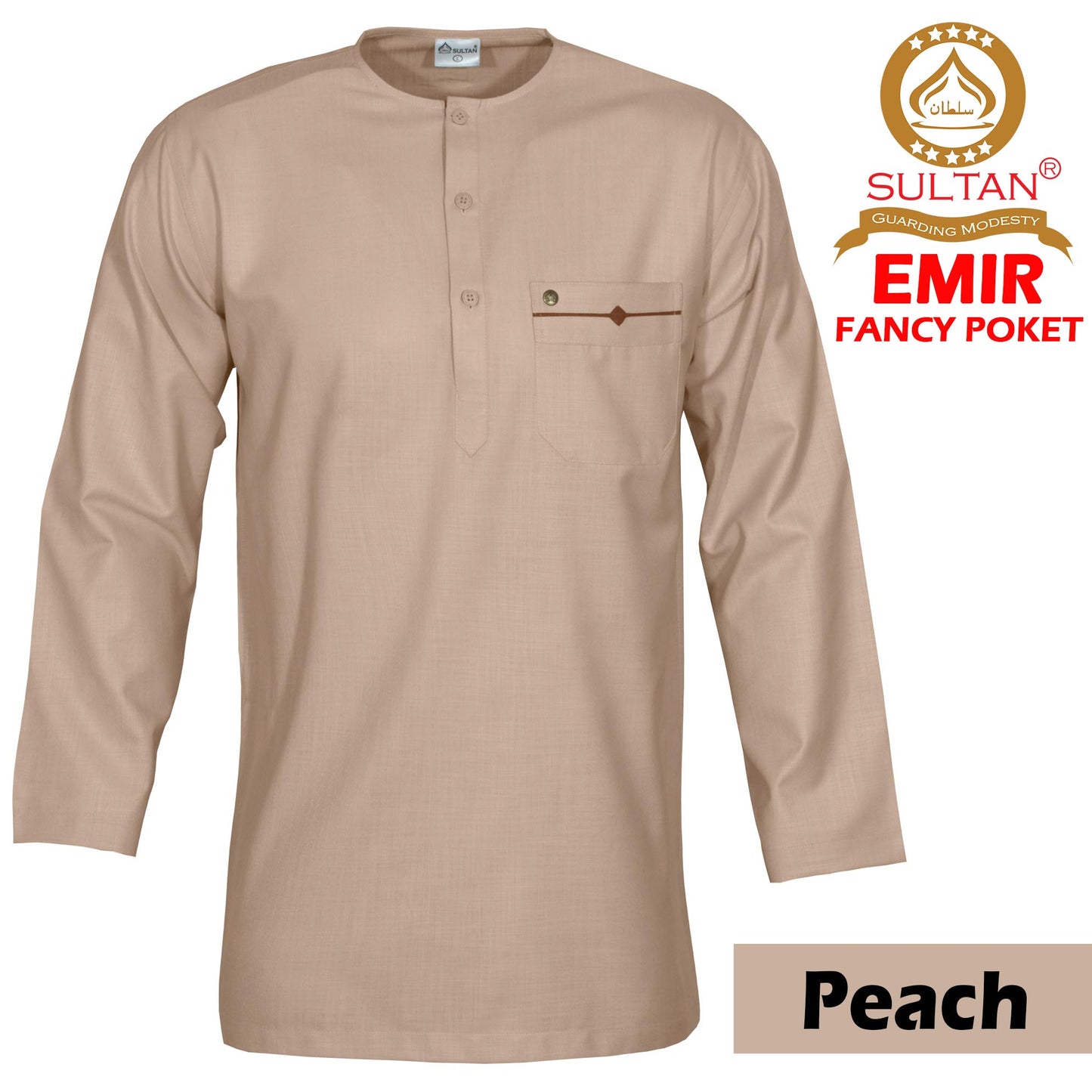 SULTAN KURTA - FANCY EMIR - ROUND NECK / FULL SLEEVE