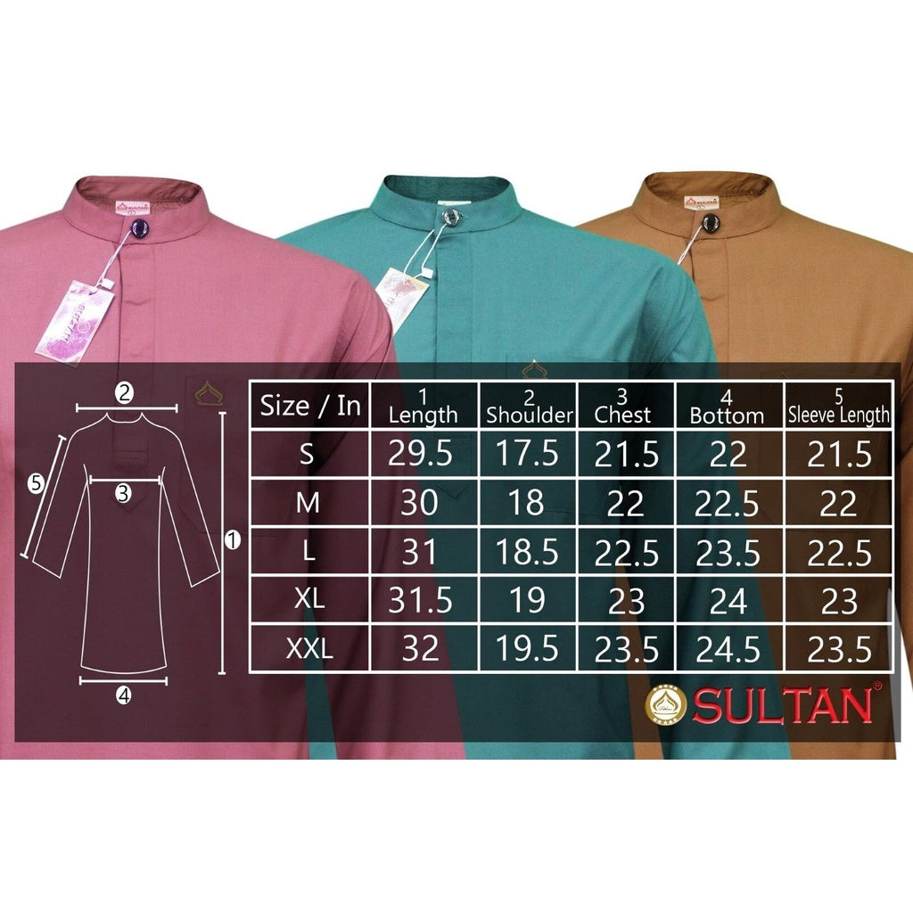 SULTAN KURTA - FANCY EMIR - COLLAR NECK / FULL SLEEVE