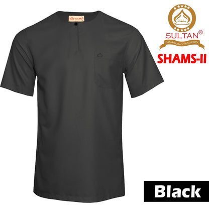 SULTAN KURTA SHAMS II -ROUND NECK HALF SLEEVE -SINGLE BUTTON