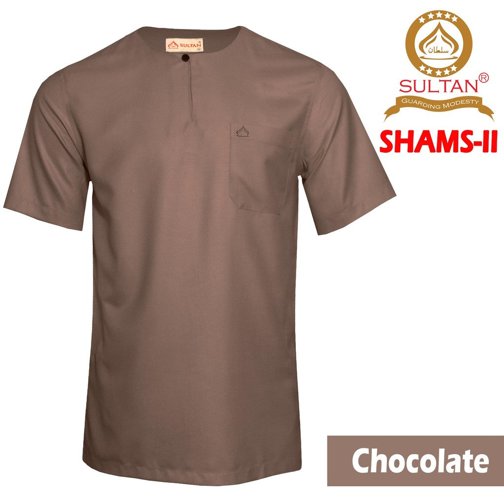 SULTAN KURTA SHAMS II -ROUND NECK HALF SLEEVE -SINGLE BUTTON