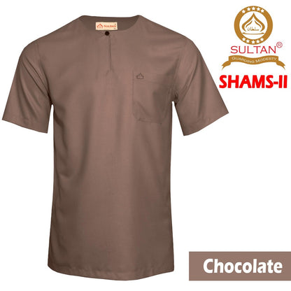 SULTAN KURTA SHAMS II -ROUND NECK HALF SLEEVE -SINGLE BUTTON