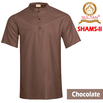 SULTAN KURTA -SHAMS II- COLLAR HALF SLEEVE- V STITCH