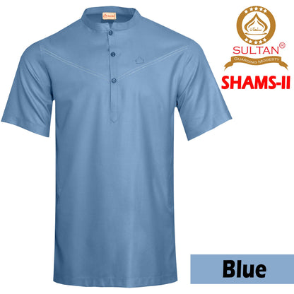 SULTAN KURTA -SHAMS II- COLLAR HALF SLEEVE- V STITCH