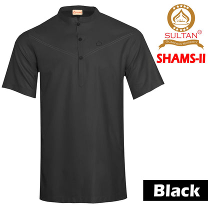 SULTAN KURTA -SHAMS II- COLLAR HALF SLEEVE- V STITCH