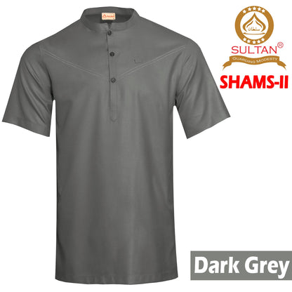 SULTAN KURTA -SHAMS II- COLLAR HALF SLEEVE- V STITCH