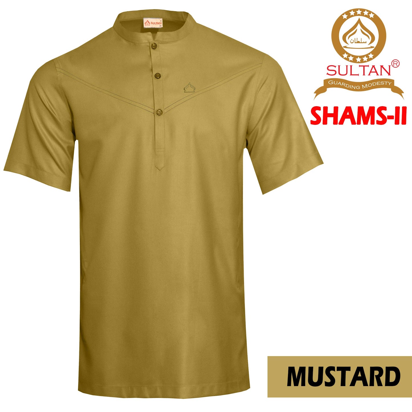 SULTAN KURTA -SHAMS II- COLLAR HALF SLEEVE- V STITCH