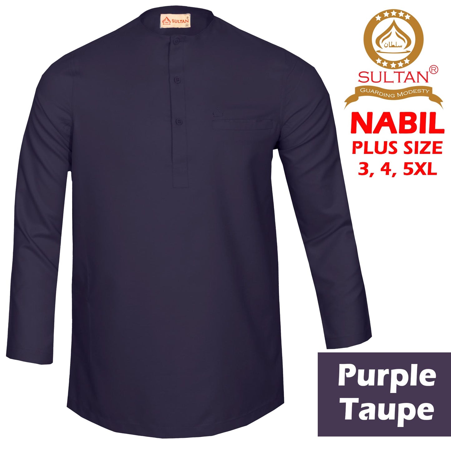 SULTAN KURTA - NABIL PLUS SIZE - ROUND NECK FULL SLEEVES (BIG SIZE)