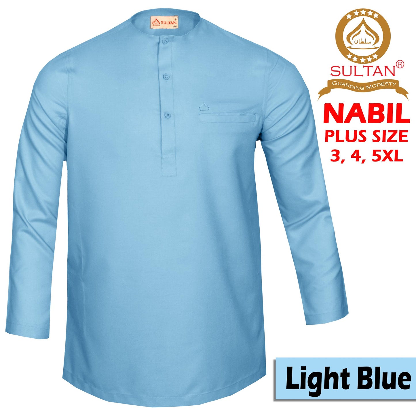 SULTAN KURTA - NABIL PLUS SIZE - ROUND NECK FULL SLEEVES (BIG SIZE)