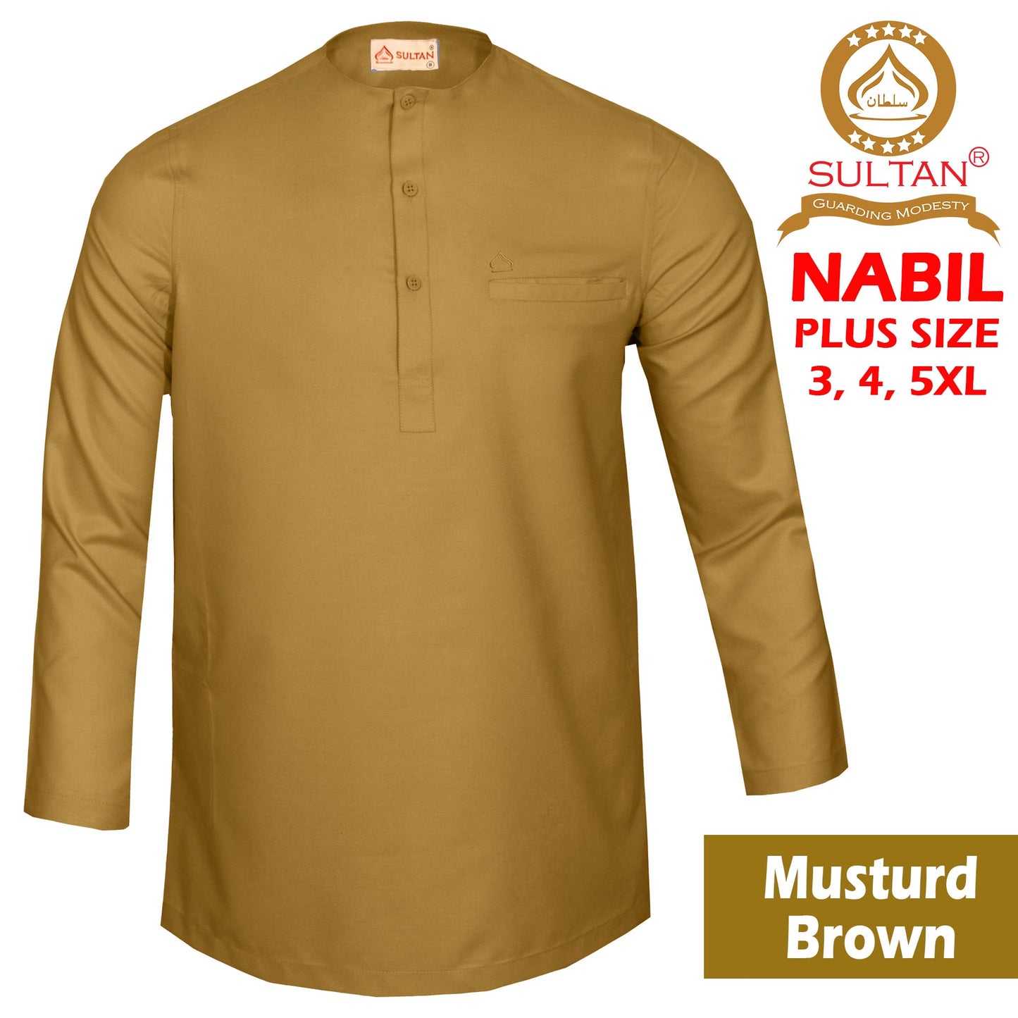 SULTAN KURTA - NABIL PLUS SIZE - ROUND NECK FULL SLEEVES (BIG SIZE)