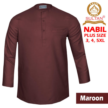 SULTAN KURTA - NABIL PLUS SIZE - ROUND NECK FULL SLEEVES (BIG SIZE)